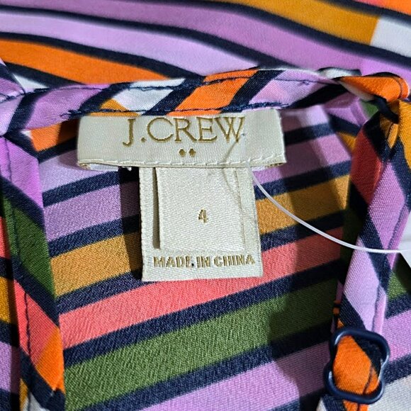 Nwt J Crew Factory Multicolored Stripe Spaghetti Strap Tank Top 4 Womens New $49 - Picture 5 of 8
